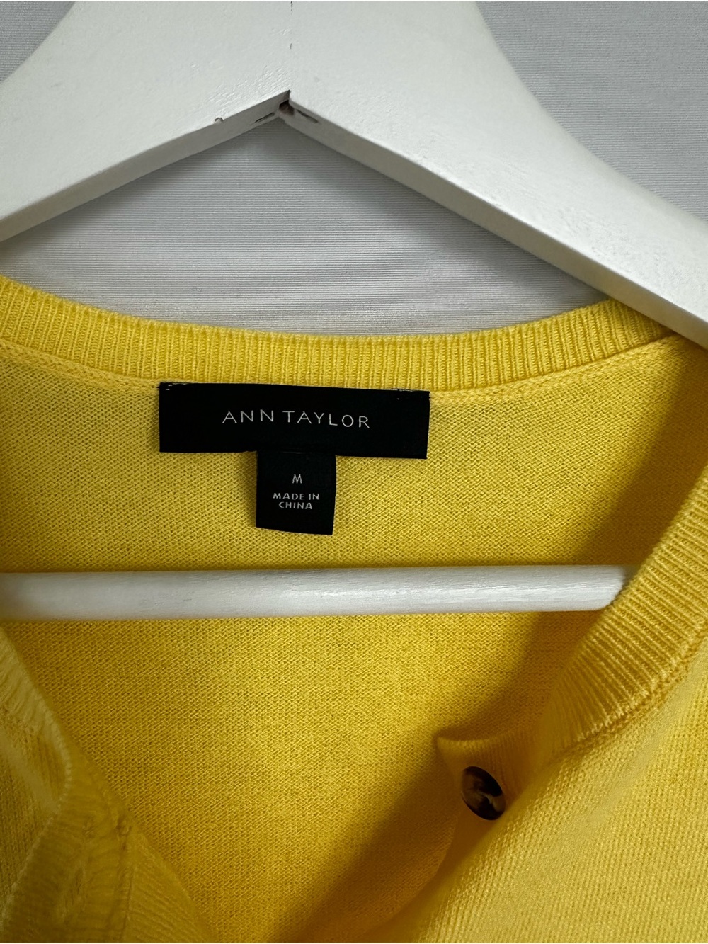 Ann Taylor Sunny Yellow Button-Up Cardigan - Picture 3 of 6